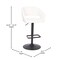 Flash Furniture White Vinyl Adjustable Height Barstool CH-122070-WHBK-GG - alternate 9